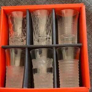 NIB Salviati Venice glass set of 6 shot Glasses from Neimans BH great gift